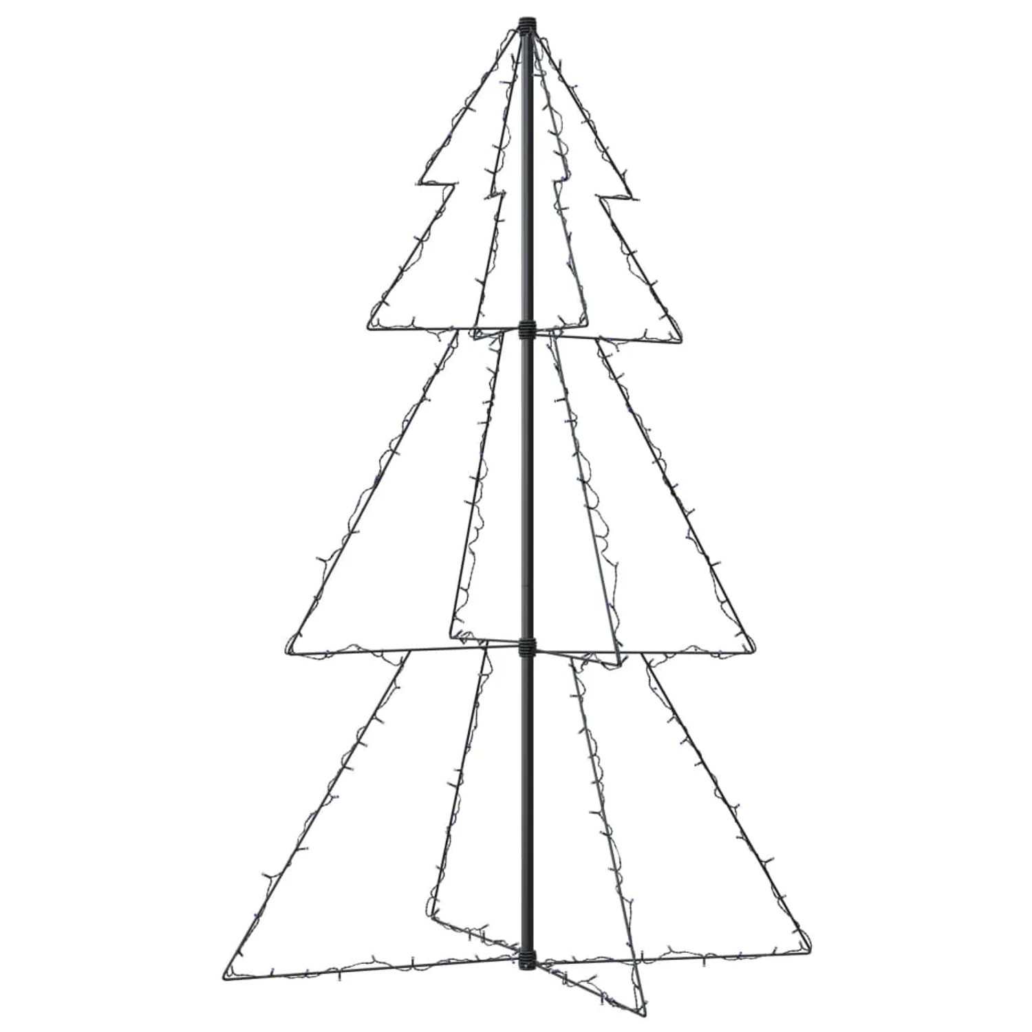 vidaXL Weihnachtskegelbaum mit 200 LEDs, 150cm hoch, für Innen und Außen.