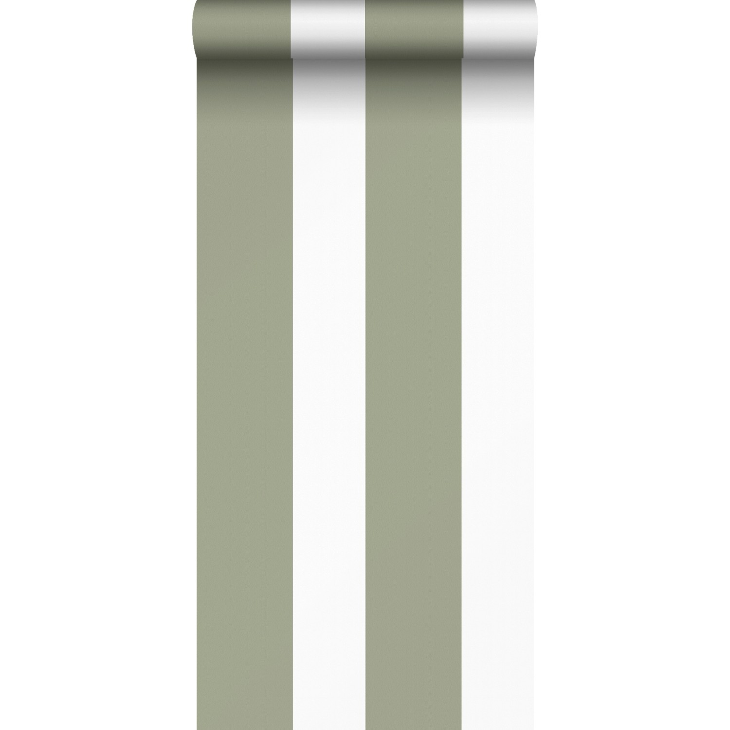 Sanders & Sanders Tapete Streifen Olivgrün und Weiß 53 cm x 10.05 m günstig online kaufen