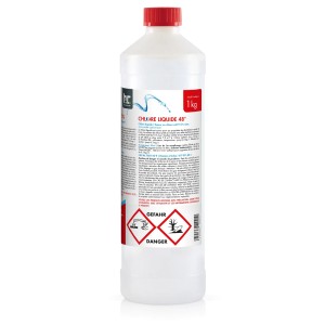 Weiße Flasche Bayzid Chlor 13% Flüssig für Pools, 15x1kg Pack.