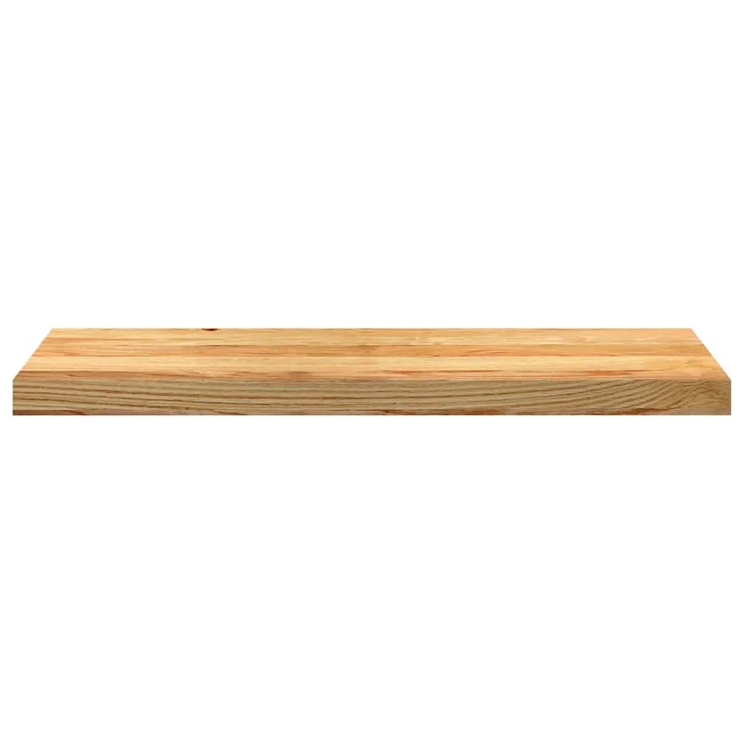 Helle, rechteckige Treppenstufe aus Eichenholz, 80x30 cm.