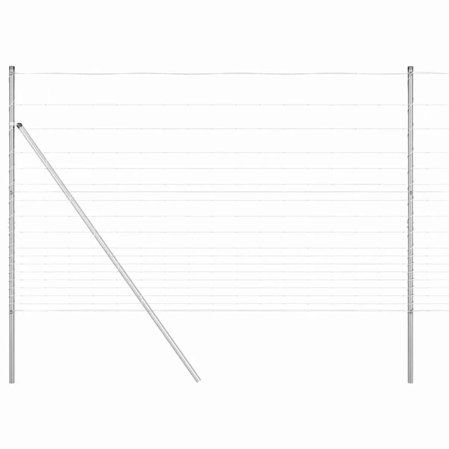 vidaXL Zaunpfosten Galvanisiert 25 x 1,5 m Stahl 3351354 günstig online kaufen