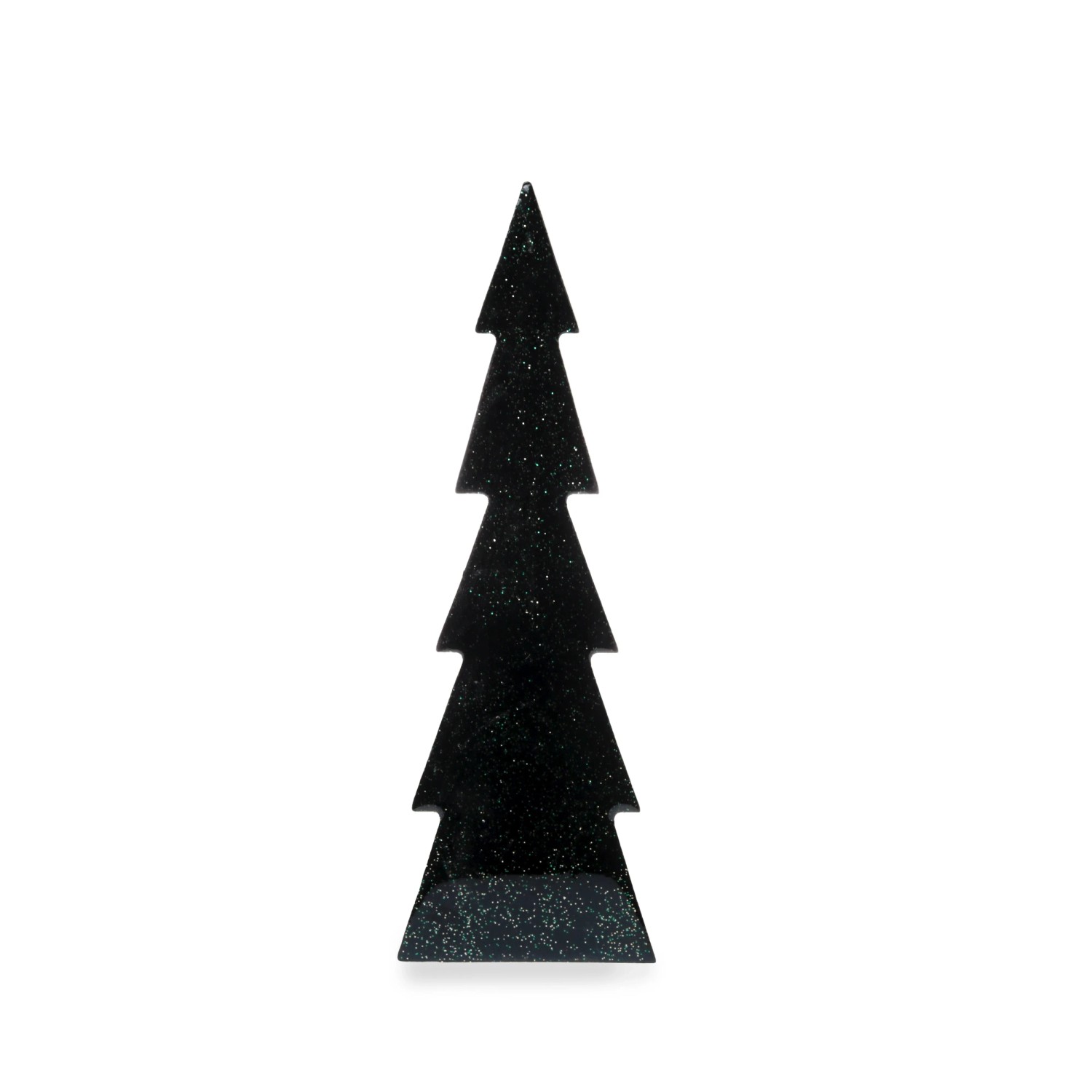 Weihnachts-Deko Tanne aus Holz 23,5 cm Natur-Schwarz