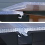 Detailaufnahme: Palram Canopia Terrassenüberdachung Feria, anthrazit, mit Doppelstegplatten.