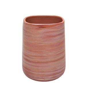 Kleine Wolke Argentic Zahnputzbecher in Siena mit Silber-Effekt Glasur.