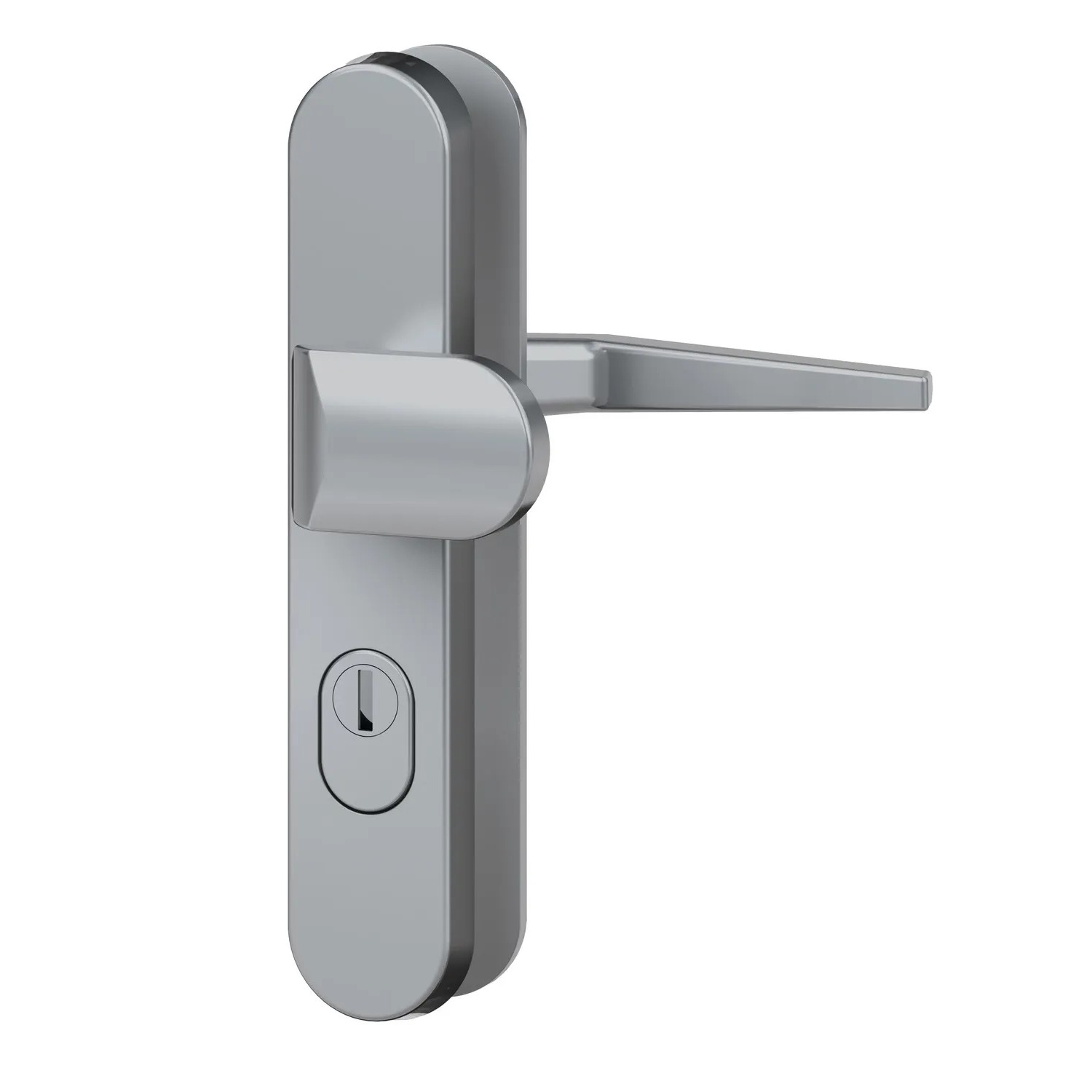 Basi - ES0 ZA - Vollmaterial-Schutzbeschlag - Alu IROX - ZA - Wechsel-Garnitur - Lochung PZ -92-10 mm - Rund - 7901-0407