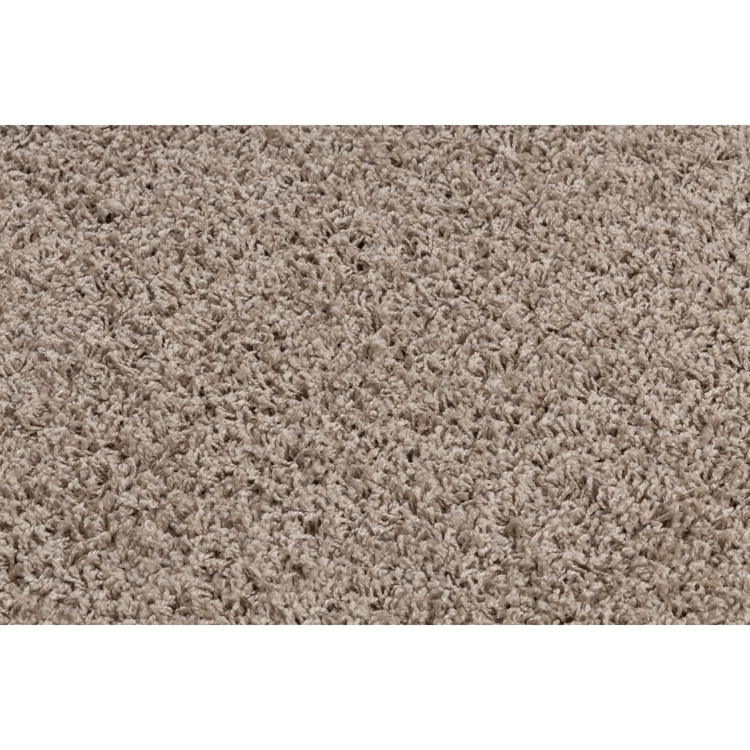 Beiger RugsX Soffi Shaggy-Teppich mit langem, flauschigem Flor. Weiche Polypropylen-Textur.