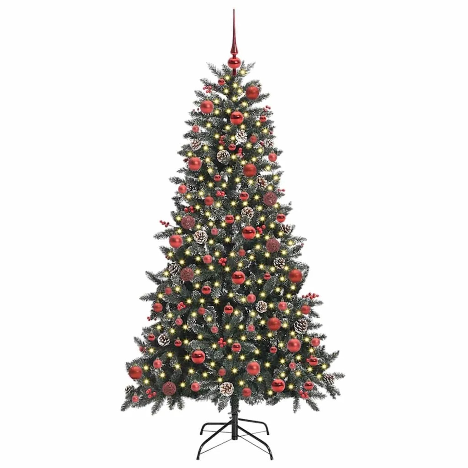 vidaXL Künstlicher Weihnachtsbaum mit 300 LEDs Grün 99 x 99 x 180 cm 3395880