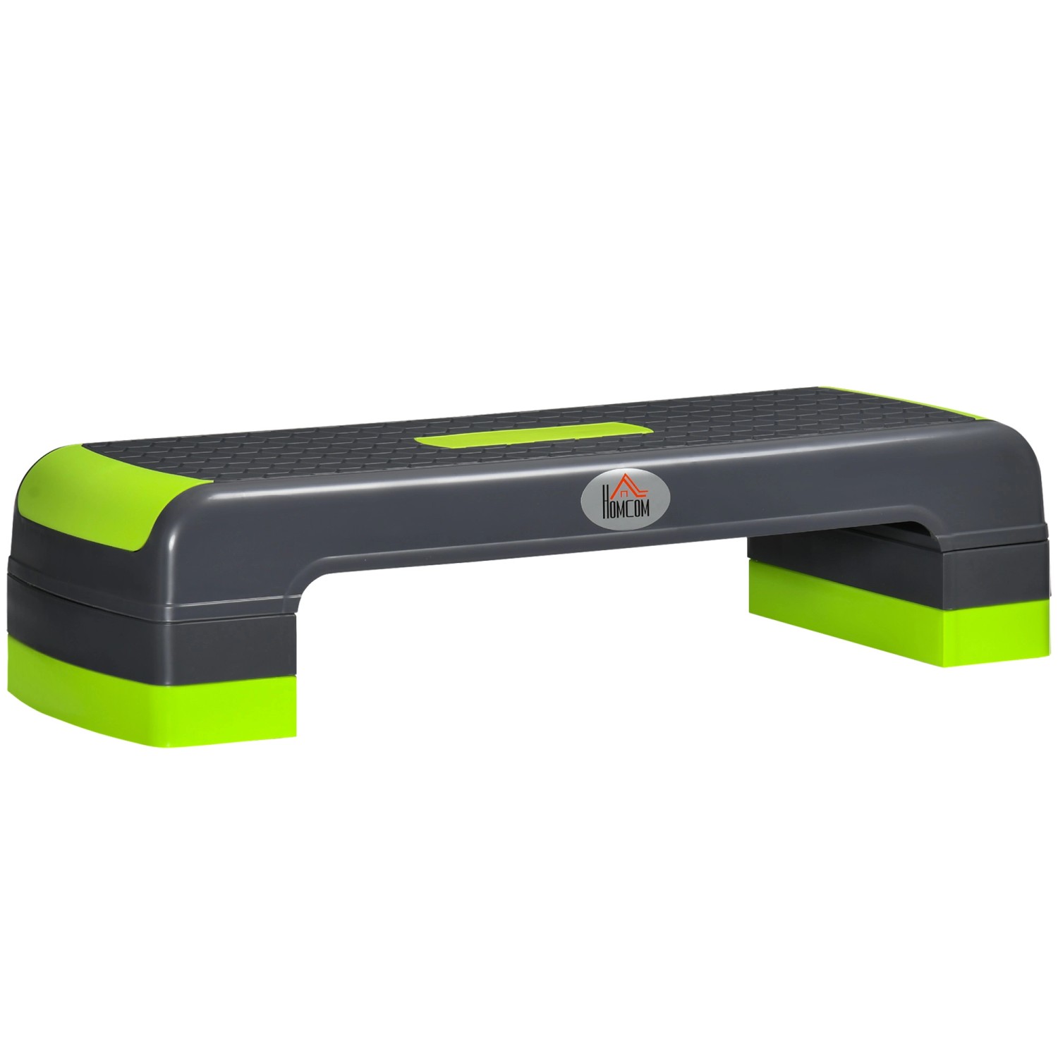HOMCOM Steppbrett Kunststoff Grau 78L x 28B x 20H cm