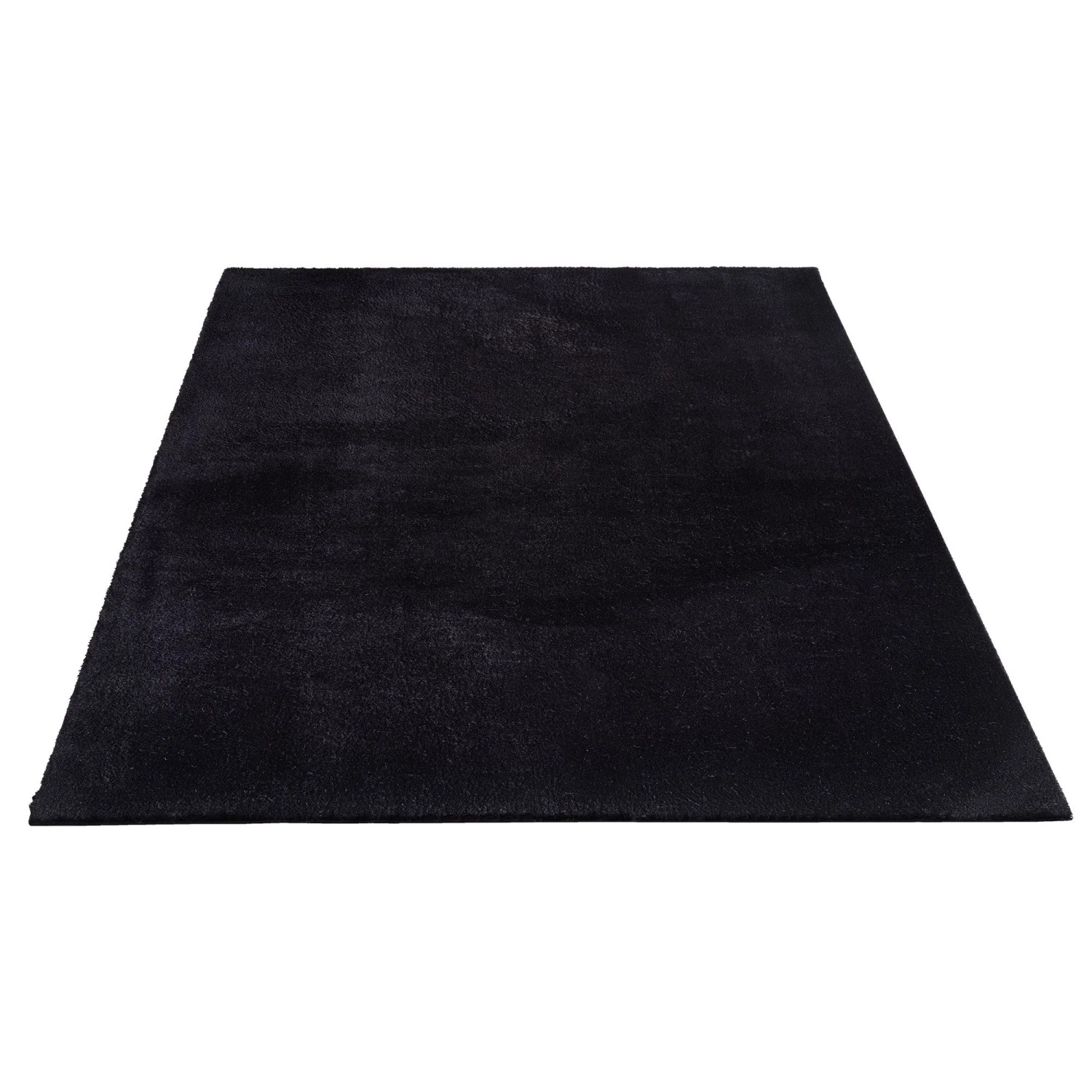 Floornovo Hochflor Teppich Schwarz Einfarbig 340 x 240 cm günstig online kaufen
