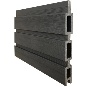 WPC Lamelle Smoke Teak für Sichtschutzzaun, coextrudiert, 20x150x1790,5 mm.