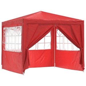 vidaXL Party-Zelt Rot 250 x 250 x 240 cm PE und Stahl 42032996