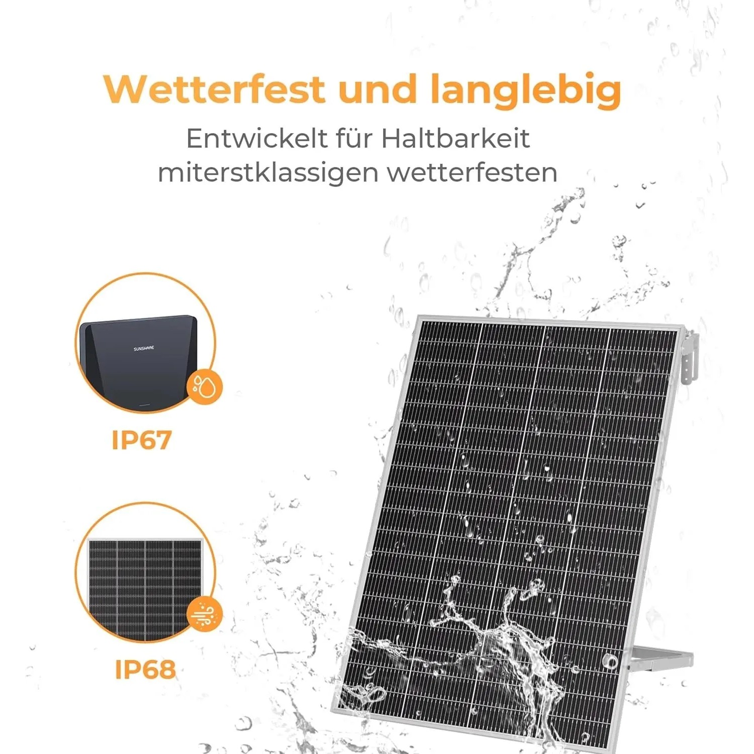 SUNSHARE Ray Lite 200W Solarpanel für Balkonkraftwerk mit TopCon N Typ Zellen.