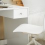 Weißer SoBuy Schreibtisch mit Schublade und Ablagen, ideal für Arbeitszimmer.