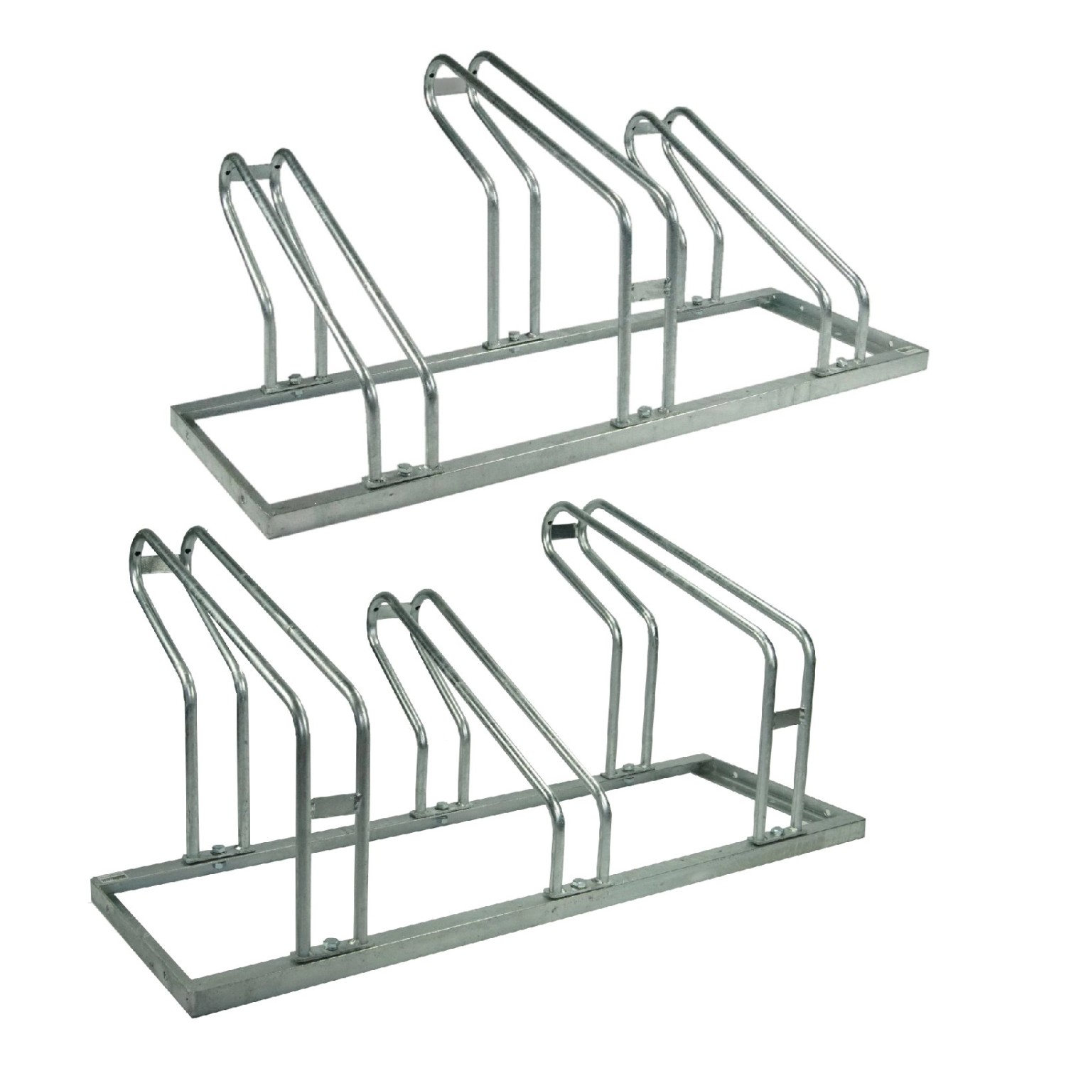 TRUTZHOLM Fahrradständer Für 6 Fahrräder Höhenversetzt 210 x 45 cm Stahl