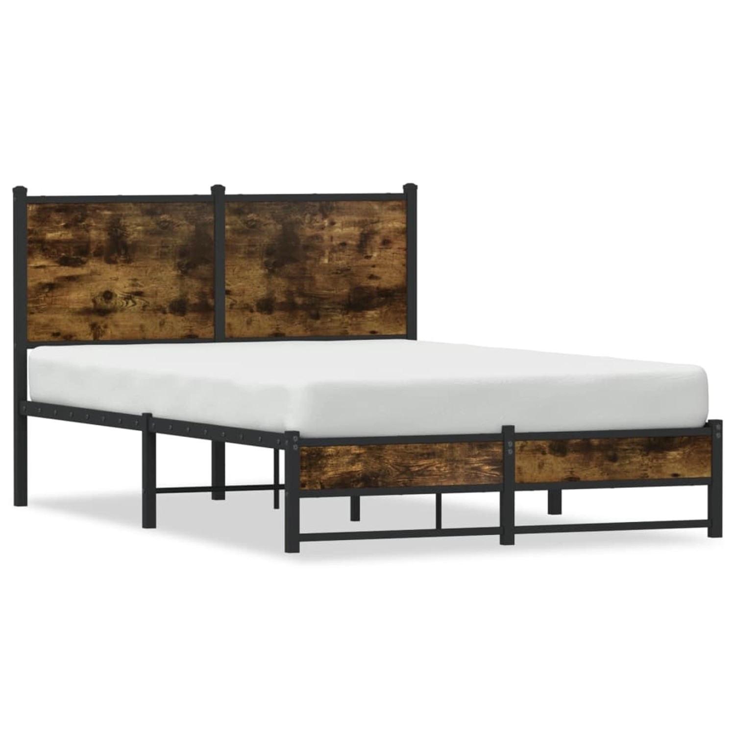 vidaXL Metallbett ohne Matratze Räuchereiche 120x190 cm 4007829 günstig online kaufen