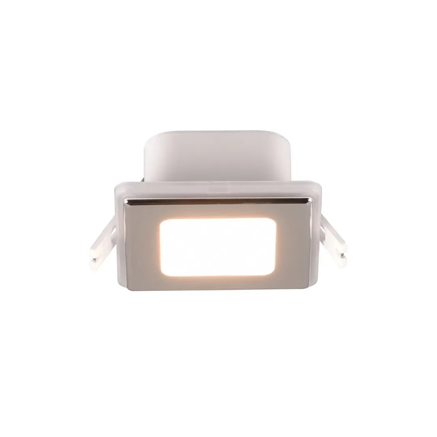 Plafonnier LED Brilliant Martino 4 Lampes, Chrome, Blanc Chaud 3000K, 1680 Lumens - NEUF