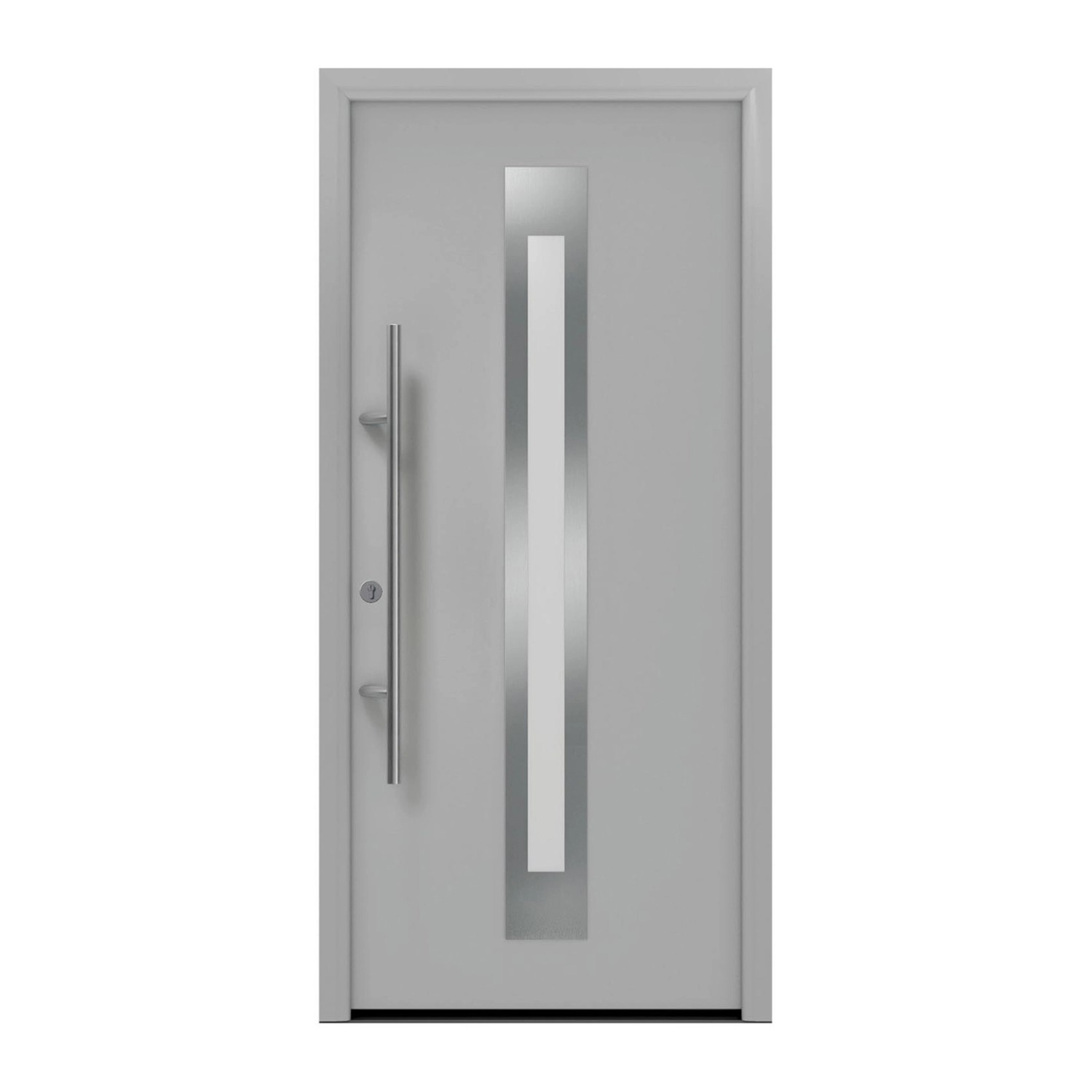 EcoStar Haustür Isopro Secur IPS 770S Weißaluminium 110 cm x 210 cm DIN L günstig online kaufen