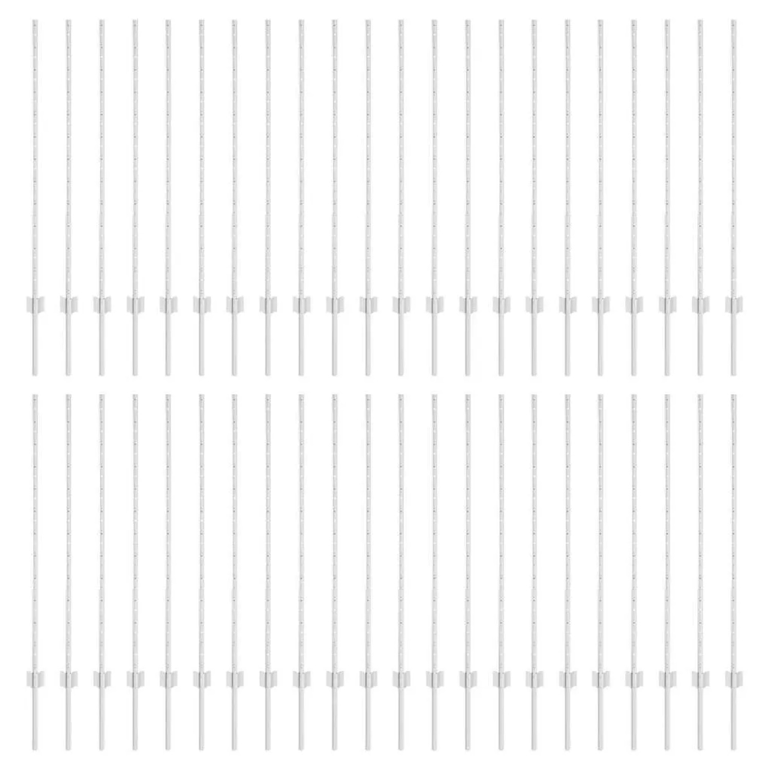 vidaXL Zaunpfosten 44 Stk Silber 160 cm Stahl 3335957 günstig online kaufen