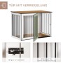 PawHut Hundekäfig Hundebox Innen Dunkelwalnuss Weiß 106 x 60 x 76 cm_5