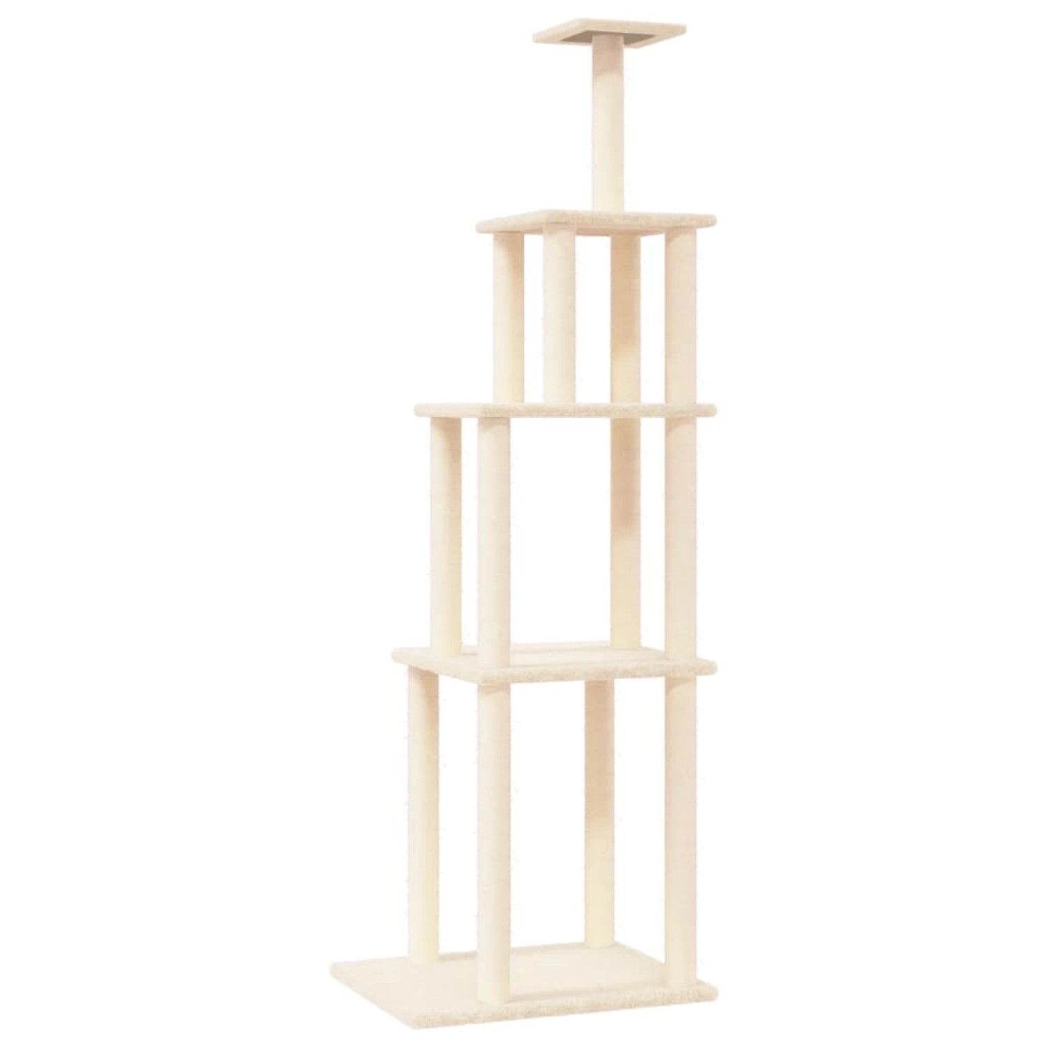 vidaXL Kratzbaum mit Sisal-KratzSäulen Creme 183 cm Modell 2