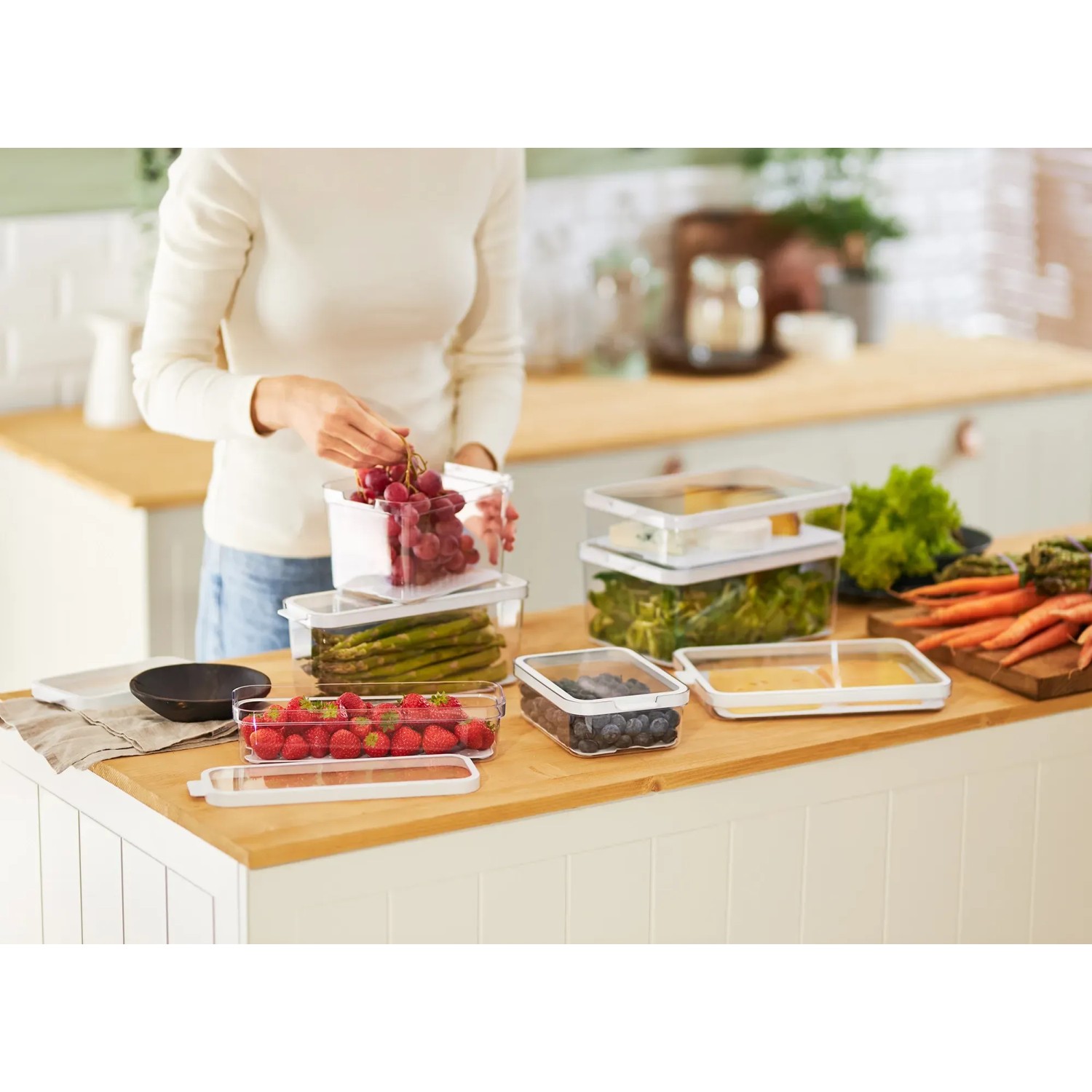 Rotho Kühlschrank-Organizer Cauma mit Gemüse und Obst, Küchen-Ordnungssysteme.