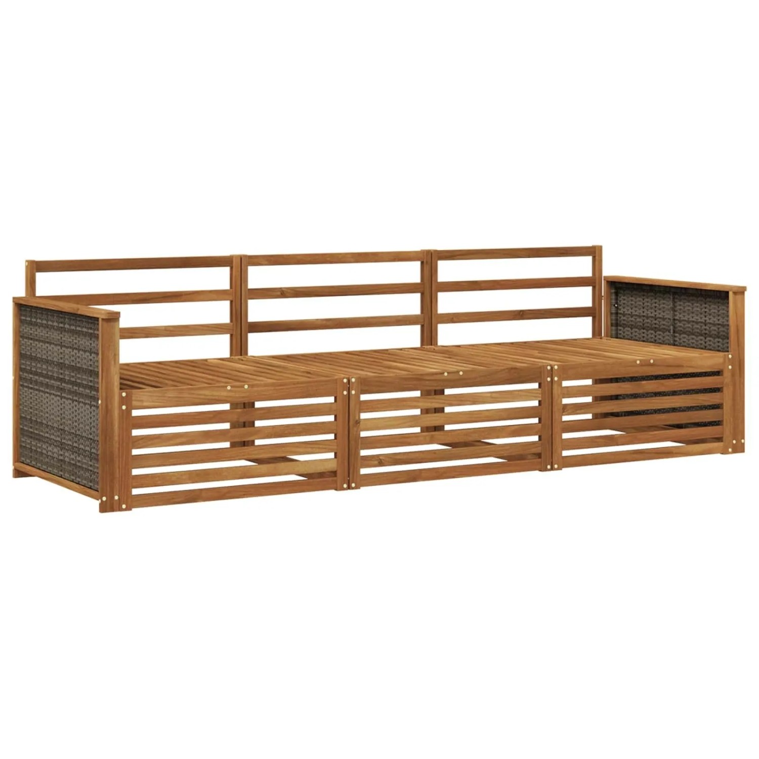 vidaXL Outdoor-Sofagarnitur 3 Stk Natur Massivholz Akazie 3382957