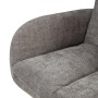 Detailansicht: Grauer Polsterstuhl aus dem 6er Set Homestyle4u, drehbar, Stoffstruktur erkennbar.