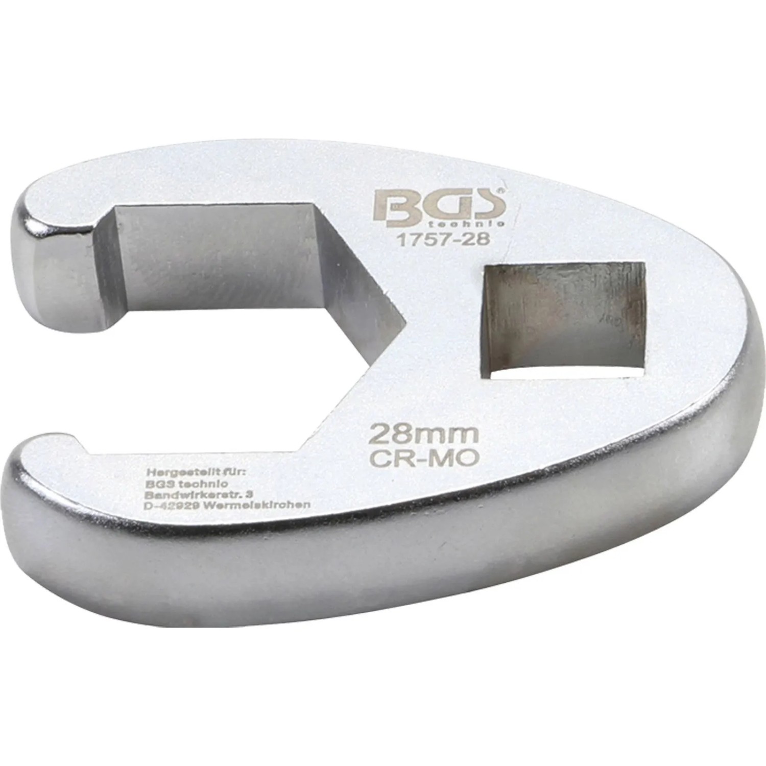 BGS Hahnenfußschlüssel Antrieb Innenvierkant 12 5 Mm  1 2 Zoll  SW 28 Mm 1757 28