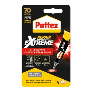 Pattex Repair Extreme Alleskleber, 8g Tube, transparent. Starker Kleber für Reparaturen.