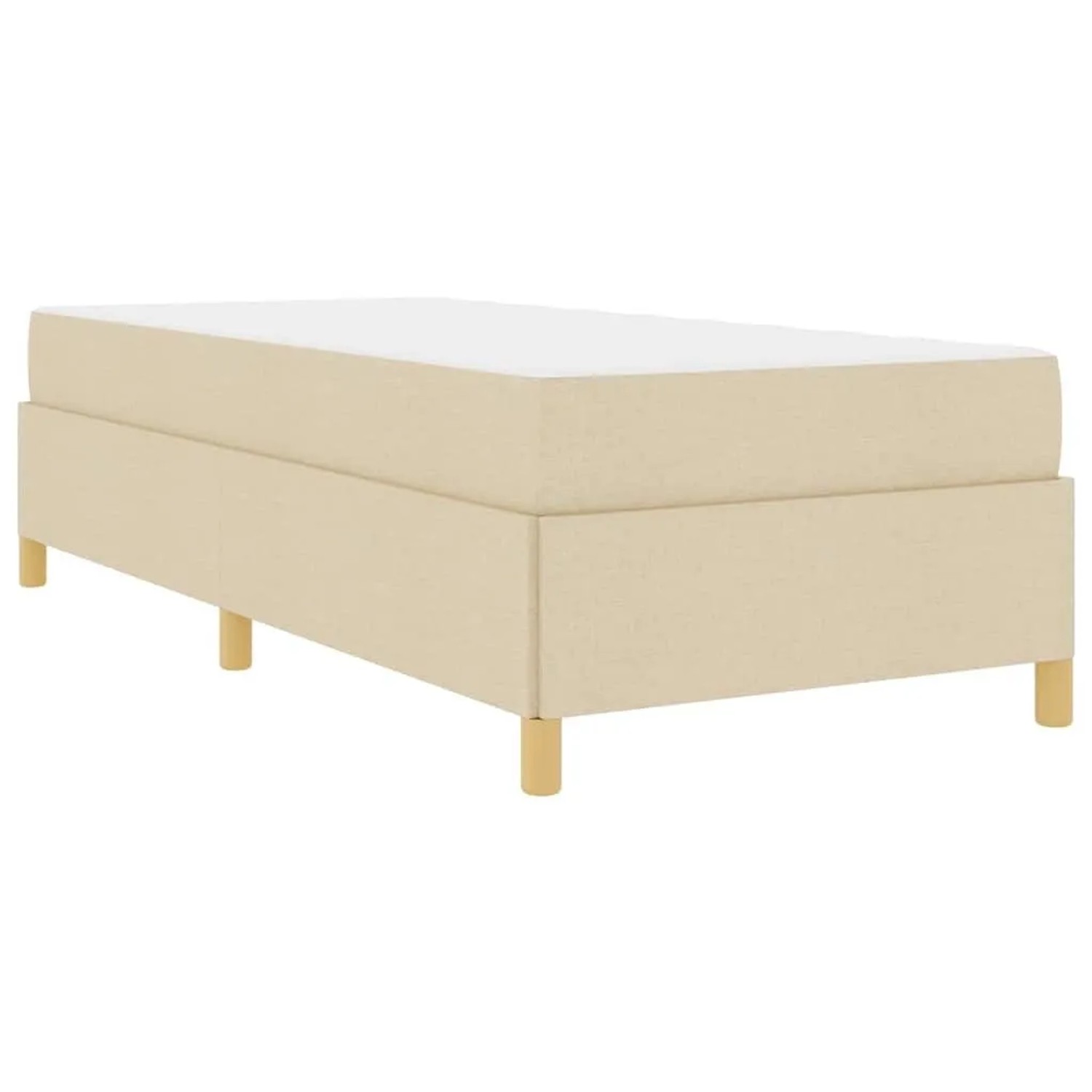 vidaXL Bettrahmen mit Matratze Creme 80 x 200 cm Stoff 3398897