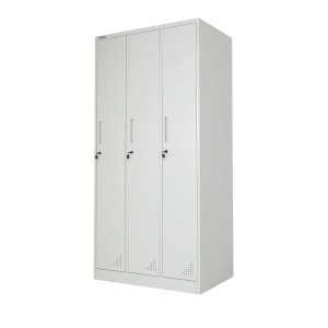PROREGAL Spindschrank ELEPHANT mit 3 Abteilen, abschließbar, lichtgrau.