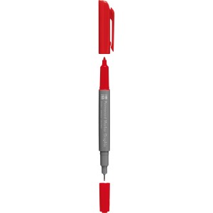 Marabu Permanent Marker Graphix in Kirschrot mit zwei Spitzen und abnehmbaren Kappen.