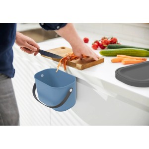 Rotho Bioabfallbehälter Albula 3,2 l Horizontblau