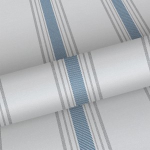 Sanders & Sanders Tapete Streifen Blau und Grau 53 cm x 10.05 m