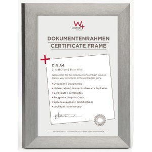 Walther Design Aluline Bilderrahmen, 21x29,7 cm, Stahl-Optik, für Dekoartikel & Wohnaccessoires.