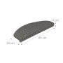 Relaxdays Treppenmatten 15er Set Kunststoff Grau Selbstklebend Rutschhemmend 4 cm x 65 cm x 24 cm_4