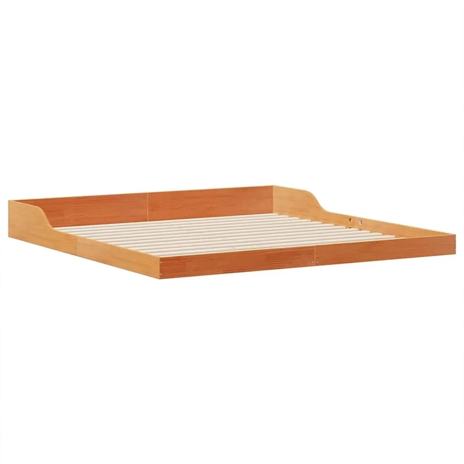 vidaXL Bettrahmen Wachsbraun 200 x 200 cm Massives Kiefernholz 873303