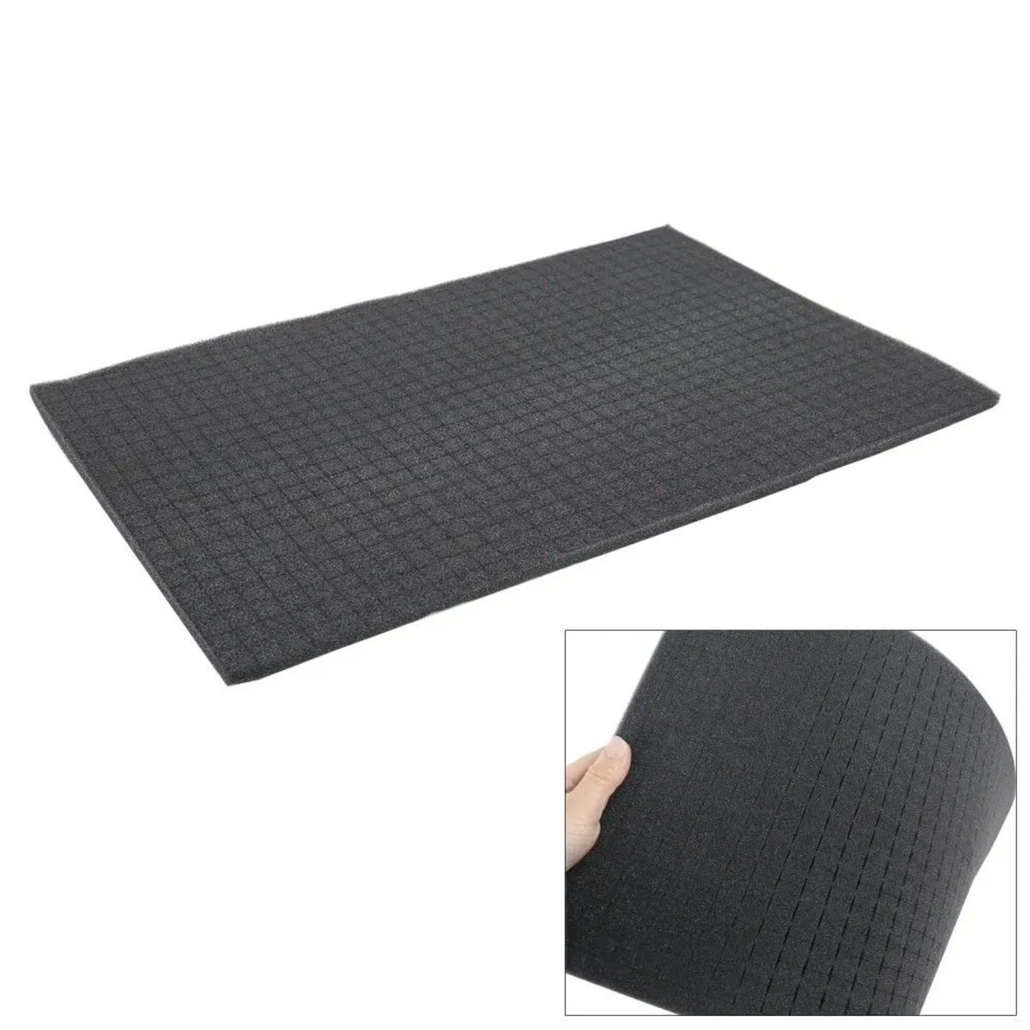 HMF 1456-10 Rasterschaumstoff Würfelschaum 345 x 550 mm Double-Size Koffereinlage Tabletop Höhe 10 mm
