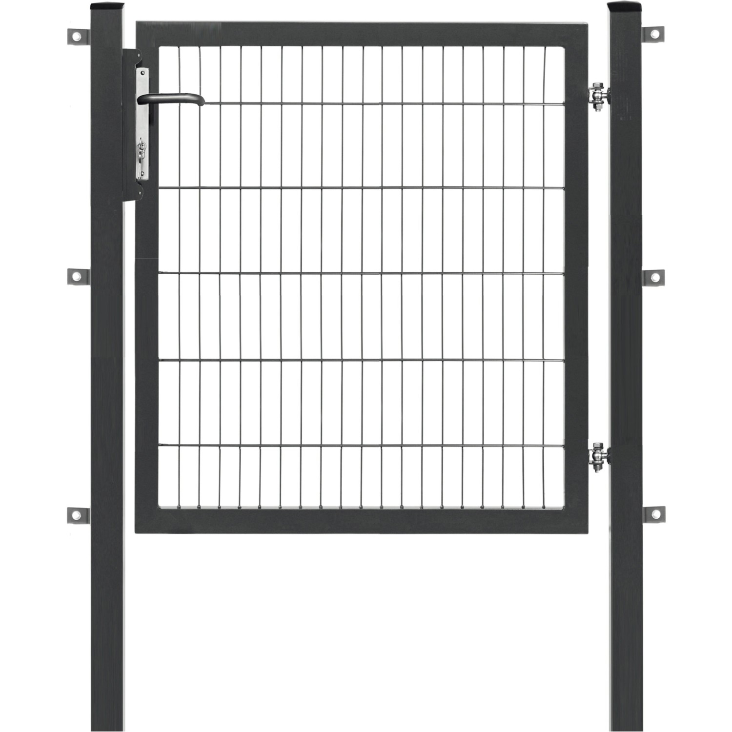 Floraworld Einzeltor Premium Doppelstabmattenfüllung Anthrazit 120 cm x 120 günstig online kaufen