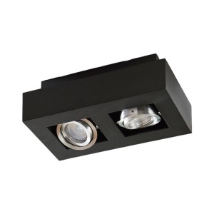 Arcchio Strahler Vince 9621707 Modern in Schwarz aus Aluminium 2-flammig GU10 Flurleuchte