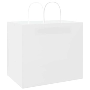 vidaXL Papiertragetaschen 250 Stk mit Henkeln Weiß 32x22x28 cm 4101624