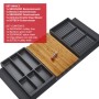 SOTECH ORGA-BOX Vario Set 4 Anthrazit für Schublade: Besteckeinsatz, 2 Gewürzeinsätze, Bambus, Antirutschmatte, Cuttermesser.