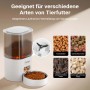 Fudajo Futter- Und Trinkautomat Weiß Katze Hund 3L Futterspender Trinkbrunnen_7