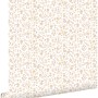 ESTAhome Vliestapete mit zarten Blumen in Beige für ein freundliches Ambiente.
