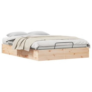 vidaXL Ottoman Bettgestell mit Stauraum Natur 120 x 200 cm 3418783