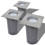 vidaXL LED-Bodeneinbaustrahler 3 Stk Outdoor Quadratisch 42413_2