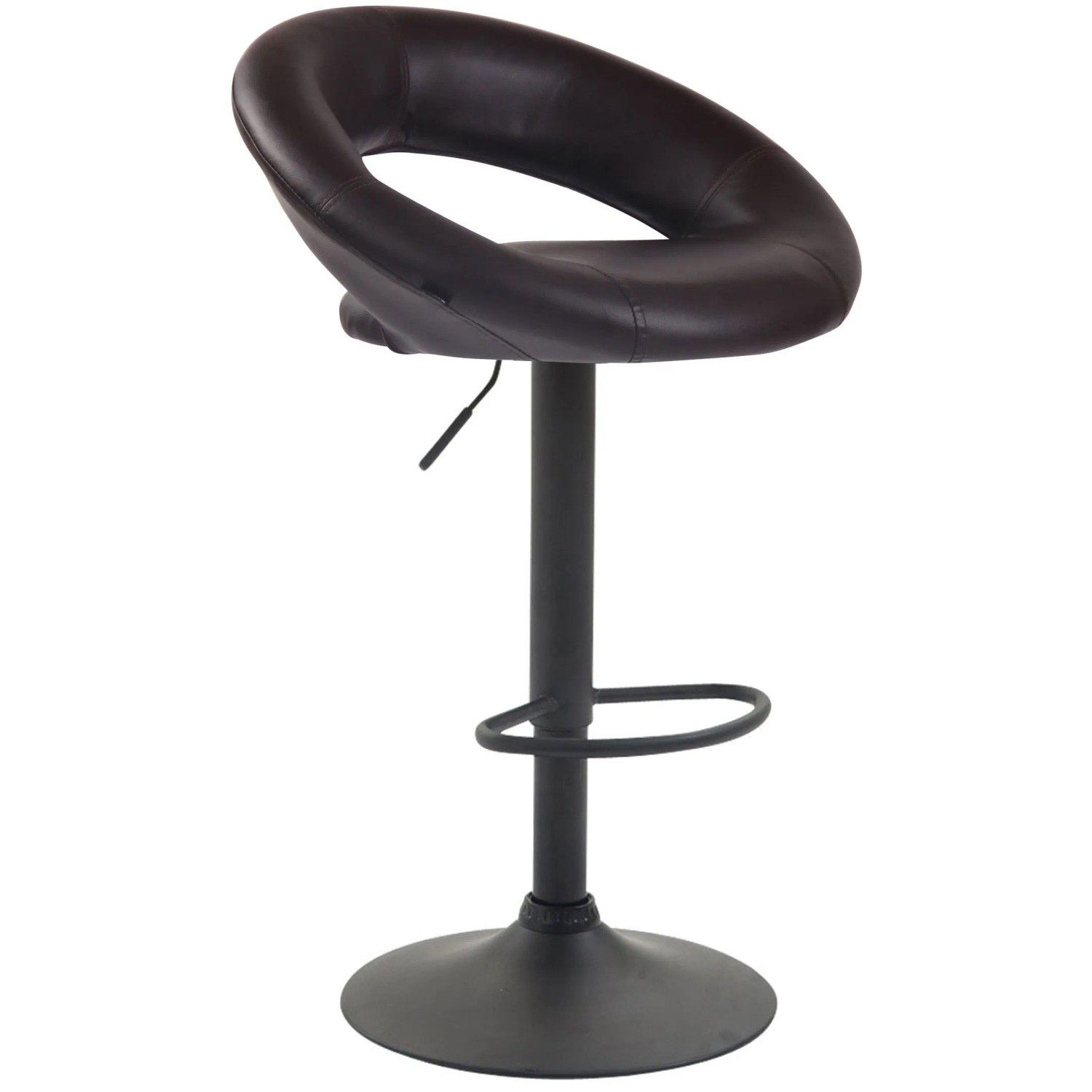 CLP Barhocker Olinda Kunstleder Braun/Schwarz