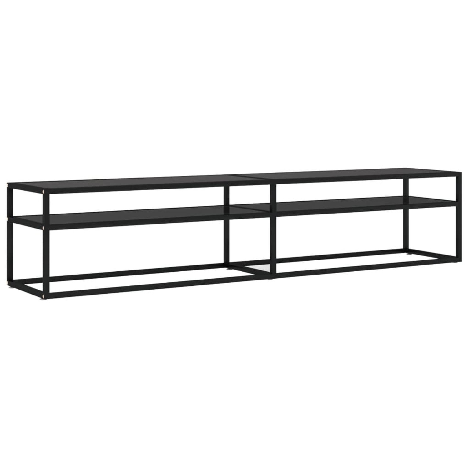 VidaXL TV-Schrank Schwarz 200x40x40,5 cm Hartglas günstig online kaufen
