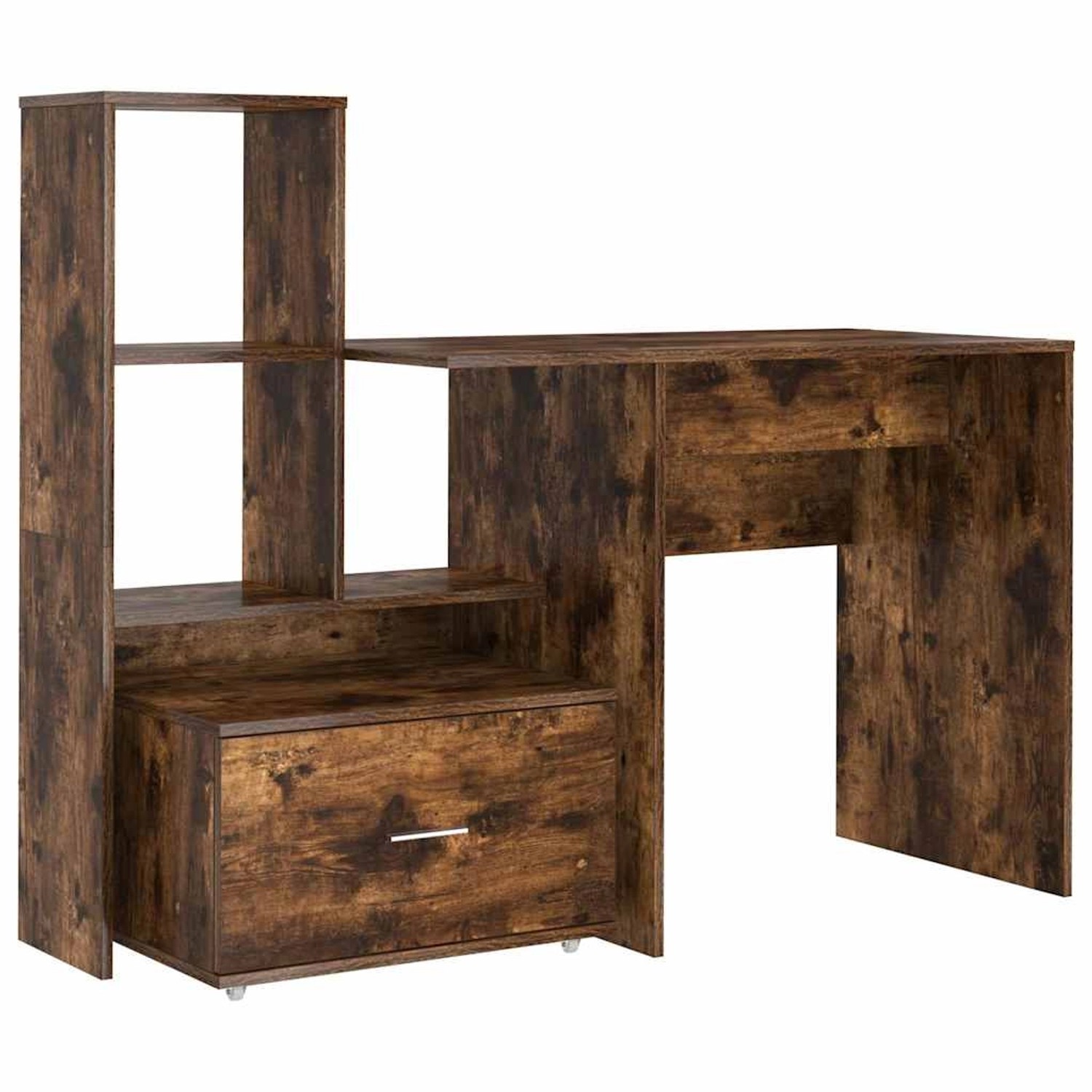 vidaXL Schreibtisch Räuchereiche 131,5 x 50 x 106,5 cm Holzwerkstoff 333726 günstig online kaufen