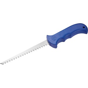 LUX Gipskartonsäge Classic 160 mm mit blauem Griff zum Schneiden von Gipskarton und Holz.